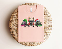 Truck Driver Christmas Shirt, Semi Truck Shirt, Trucker Christmas Gift, Retro Christmas Shirt, Holiday Tshirts, Funny Christmas, Xmas Gifts