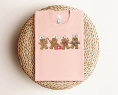 Gingerbread Nurse Christmas Shirt, Cute Christmas Shirt, Christmas Gingerbread Cookie Shirt, Retro Christmas Shirt, Nurse Christmas Gift