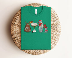 Christmas Cocktails Shirt, Christmas Espresso Martini Shirt, Christmas Tree Cake, Cocktail Lovers, Christmas Party Shirt, Martini Lover Gift