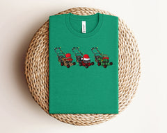 Lawn Mowing Christmas Shirt, Gardening Christmas Shirt, Xmas Lawn Mower Shirt, Garden Lover Tshirt, Holiday Tshirts, Gardener Christmas Gift