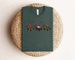 Lawn Mowing Christmas Shirt, Gardening Christmas Shirt, Xmas Lawn Mower Shirt, Garden Lover Tshirt, Holiday Tshirts, Gardener Christmas Gift