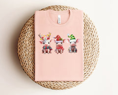 Christmas Pigs Shirt, Cute Christmas Shirt, Christmas Animals Shirt, Pig Gifts, Holiday Tshirts, Womens Christmas Shirt, Animal Lover Gift