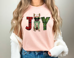 Joy Dog Christmas Shirt, French Bulldog Shirt, Dog Mom Christmas Shirt, Dog Lover Gift, Funny Christmas Shirt, Holiday Tshirts, Xmas Gifts