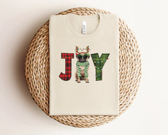 Joy Dog Christmas Shirt, French Bulldog Shirt, Dog Mom Christmas Shirt, Dog Lover Gift, Funny Christmas Shirt, Holiday Tshirts, Xmas Gifts