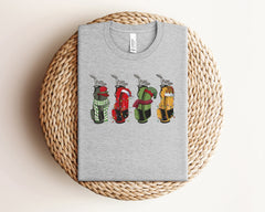 Christmas Golf Shirt, Golfer Christmas Shirt, Christmas Sport Tshirt, Golf Player Xmas Shirt, Golf Lovers, Holiday Tshirts, Golfing Gifts