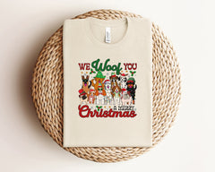 We Woof You A Merry Christmas Shirt, Funny Christmas Dogs Shirt, Dog Mom Shirt, Cute Christmas Shirt, Retro Christmas Shirt, Dog Lover Gift