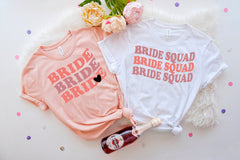 Bride Squad Shirt, Retro Bride Tank Top, Bachelorette Party Shirts, Bridesmaid Gifts, Bridal Party Shirts, Bride To Be, Bridal Shower Gift