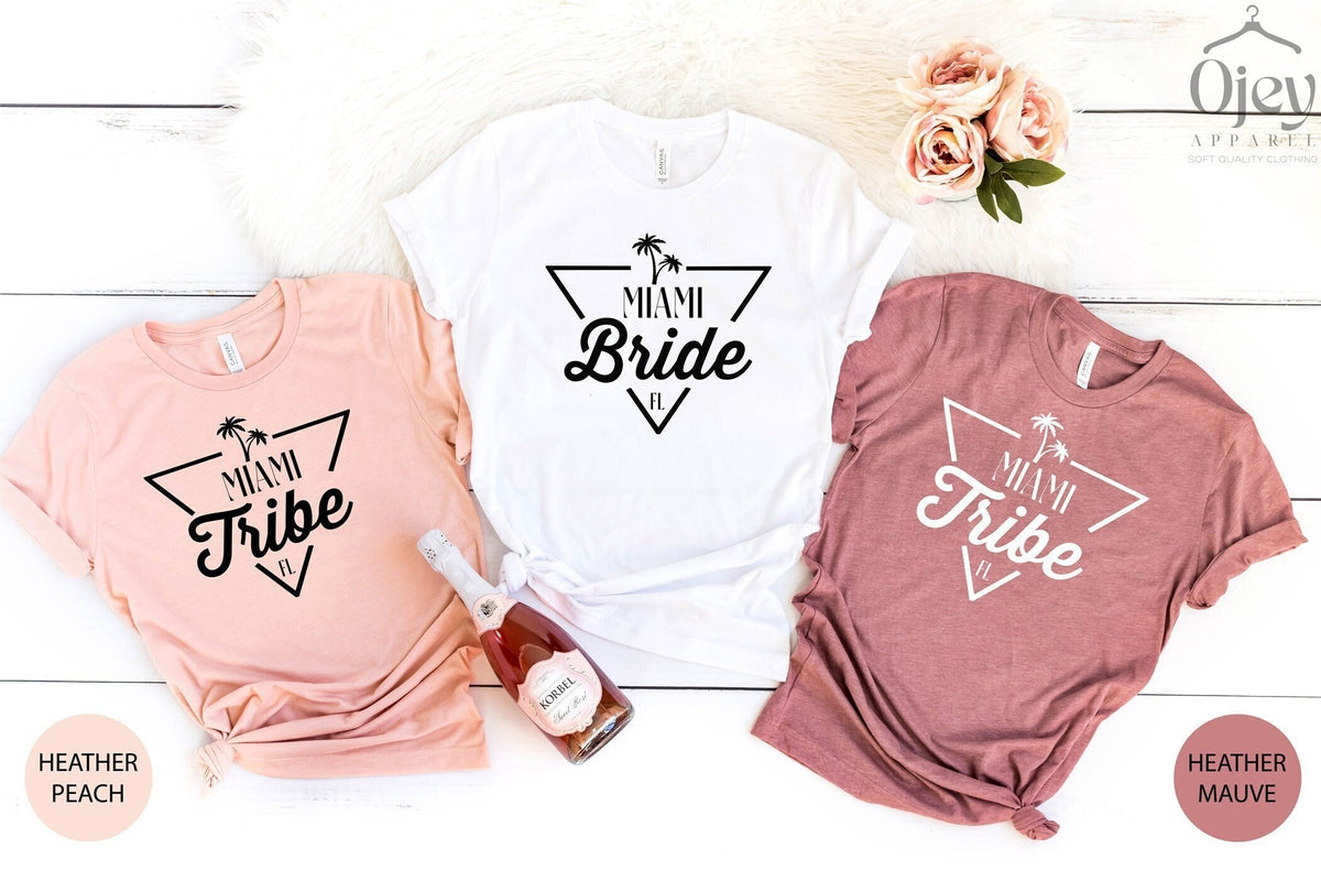 Beach Bachelorette Shirt, Florida Bride Tank, Miami Tribe Tshirt, Crewneck, Florida Tribe Shirt, Miami Bride Tank, Bridesmaid Beach Gifts