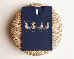 Seagull Christmas Shirt, Funny Christmas Bird Tshirt, Seagull Christmas Lights Shirt, Christmas Animal, Retro Xmas Shirt, Seagull Lover Gift