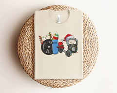Christmas Fitness Shirt, Gym Lover Christmas Tshirt, Xmas Workout Shirt, Unisex Clothing, Kettlebell Christmas Shirt, Weight Lifting Gifts