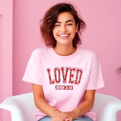 Loved John 3 16 Shirt, Christian Valentine Shirt, Valentine's Day Shirt, Religious Valentines Shirts, Cute Valentine Shirt, Valentines Gift