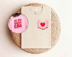 In My Single Era Shirt, Retro Valentine Tshirt, Valentine's Day Shirt, Anti Valentine Shirt, Valentines Heart Shirt, Valentine Gift For Her