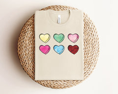 Valentine's Heart Shirt, Retro Valentine Shirt, Womens Clothing, Cute Valentine Shirt, Valentines Gift For Her, Teacher Valentines Day Shirt