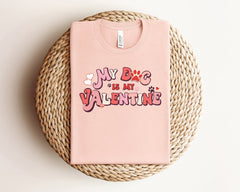 My Dog Is My Valentine Shirt, Valentine's Day Shirt, Dog Lover Gift, Cute Valentine Shirt, Dog Paw Tshirt, Retro Valentine, Dog Owner Gift
