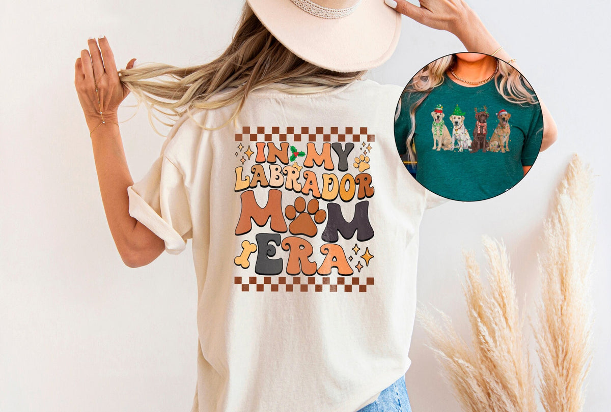 In My Labrador Mom Era Christmas Shirt, Labrador Retriever Xmas Shirt, Dog Mom Christmas Tshirt, Retro Christmas Shirt, Cute Dog Lover Gift