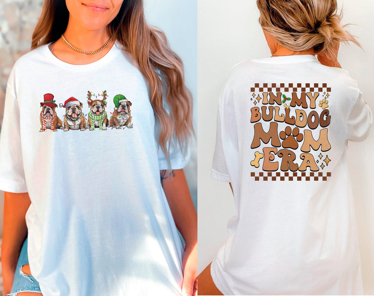 In My Bulldog Mom Era Christmas Shirt, Retro Christmas Shirt, Xmas Animals, Dog Mom Christmas Shirt, Cute Bulldog Shirt, Dog Lover Xmas Gift