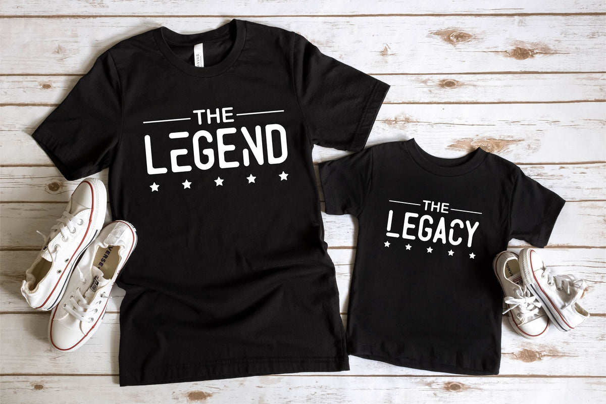 Dad And Son Matching Shirts, Legacy Legend Shirt, New Dad Gift From Wife, Fathers Day Shirt, Father Son Shirts Set, First Father Day Gift