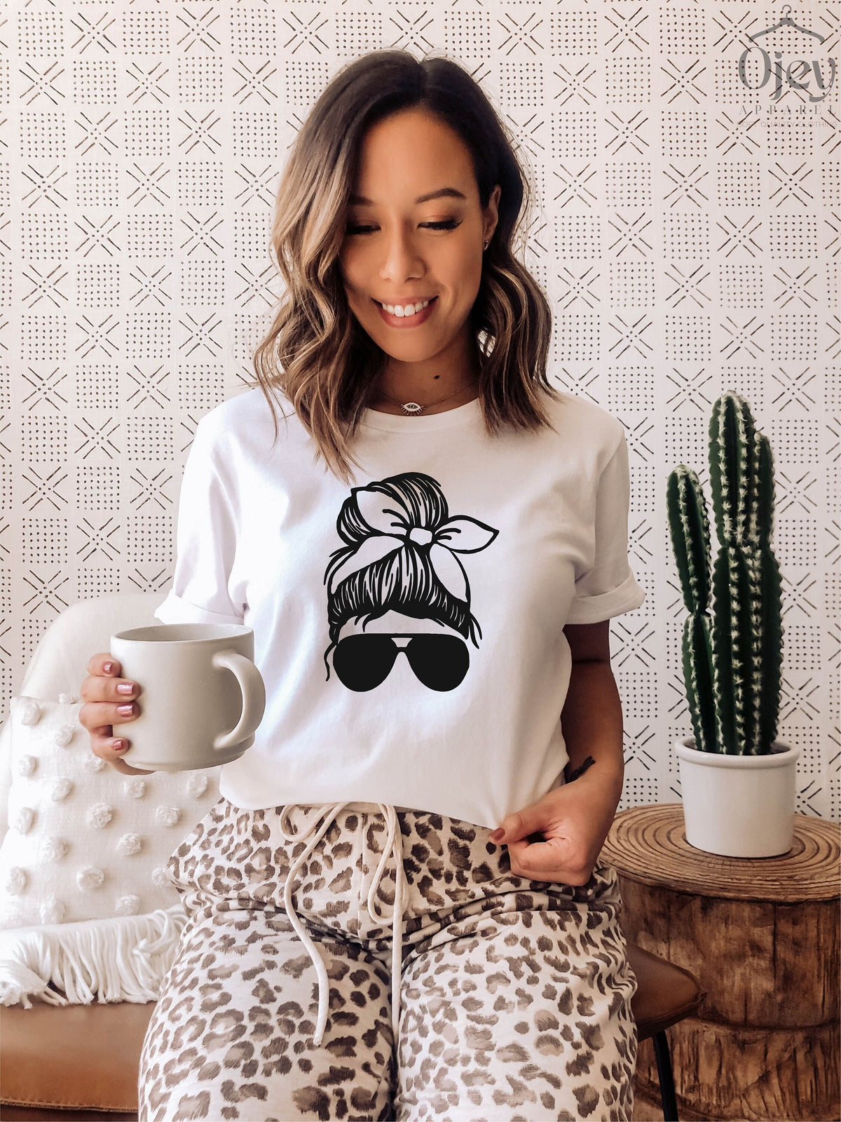 Messy Mom Bun Shirt, Gift For Mother, Hair Tied Sunglasses Shirt, Mom Life Tee, Mother Day Shirt, Mom Gift, Womens Clothing, Gift For Her