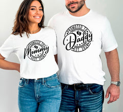 Promoted To Mommy And Daddy Established 2024 Shirt, Couple Matching Shirts, Mom To Be Shirt, Dad To Be Tshirt, Promoted Family 2024 Gifts