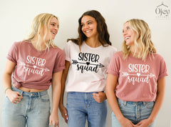 Sister Squad Shirts, Cool Sister Shirt, Sisters By Heart Shirt, Gift For Sister, Matching Sister Shirts, Womens Clothing, Best Friend Gifts