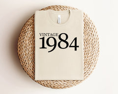 Vintage 1984 Shirt, Birthday Year Shirt, Born in 1984 Shirt, Vintage 40th Birthday Shirt, Handmade Clothing, 40th Birthday Gifts For Women