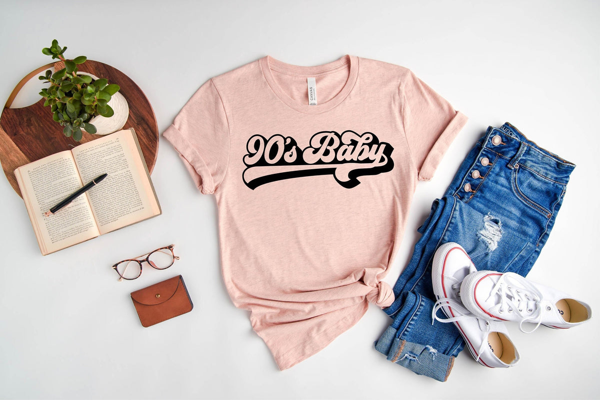 90s Baby Shirt, Retro Birthday Shirt, Born in 1990s Tee, Nostalgia Shirt, Womens Birthday, 1990s Vibes Shirt, 30th Birthday Gift For Her