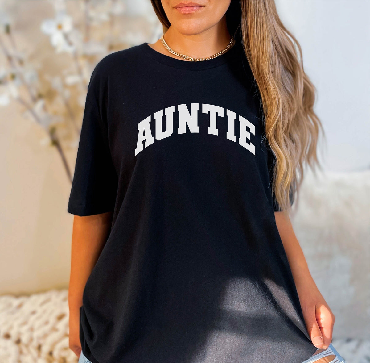 Auntie Shirt, Aunt To Be Shirt, Pregnancy Announcement Tee For Aunt, Aunt Sister Gift, Minimalist Aunt Shirt, Womens Clothing, Gift For Her