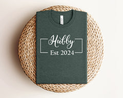 Wifey Hubby Est 2024 Shirts, Honeymoon Shirt, Husband Wife Shirts, Newly Engaged Tshirt, Couple Matching Shirt, Engagement Gift For Bride