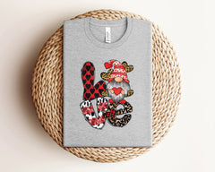 Valentine Gnome Shirt, Love Tshirt, Girlfriend T-Shirt, Funny Valentine Shirt, Retro Valentines, Cute Valentine Shirt, Valentine's Day Gifts