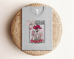 Coffee Is My Valentine Shirt, Valentine's Day Shirt, Skeleton Valentines Shirt, Womens Clothing, Retro Valentines Shirt, Coffee Lover Gift