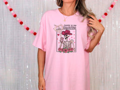 Coffee Is My Valentine Shirt, Valentine's Day Shirt, Skeleton Valentines Shirt, Womens Clothing, Retro Valentines Shirt, Coffee Lover Gift