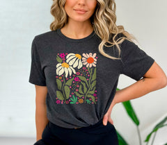 Wildflower T-Shirt, Vintage Flower Shirt, Floral T-Shirt, Wild Flowers Shirt, Gift For Women, Flower Shirt, Ladies Shirts, Best Friend Gift