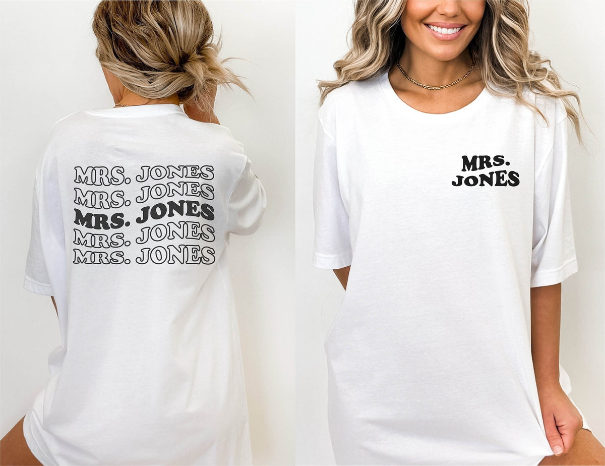 Custom Future Mrs. Shirt, Personalized Engagement Shirt, Bridal Shower Gift, Custom Fiance Shirt, Personalized Bride Name, Bridal Party Gift