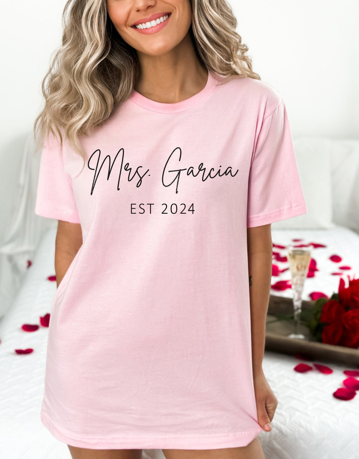 Custom Mrs Shirt, Bride Est Shirt, Personalized Fiance Gift, Honeymoon Shirt, Bride To Be, Wifey Shirt, Mrs Last Name, Bridal Shower Gift