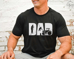 Farm Dad Shirt, Farmer Shirt Men, Farmer Gift Dad, Father's Day Shirt, Retro Dad Tee, Farming Tshirts For Father, Gifts From Daughter To Dad
