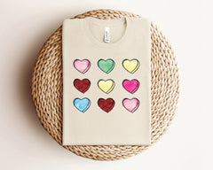 Valentine's Heart Shirt, Retro Valentine Shirt, Valentines Day Shirt, Women's Clothing, Cute Valentine Shirt, Valentines Gift For Teacher