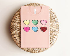 Valentine's Heart Shirt, Retro Valentine Shirt, Womens Clothing, Cute Valentine Shirt, Valentines Gift For Her, Teacher Valentines Day Shirt
