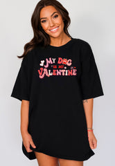 My Dog Is My Valentine Shirt, Valentine's Day Shirt, Dog Lover Gift, Cute Valentine Shirt, Dog Paw Tshirt, Retro Valentine, Dog Owner Gift
