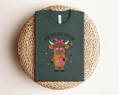 One Boujee Heifer Valentine Shirt, Funny Valentine Shirt, Highland Cow Valentines Tshirt, Valentine's Day Shirt, Valentines Day Gift For Her