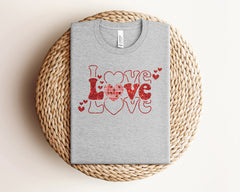 Love Shirt, Valentine's Day Shirt, Gift For Her, Valentines Heart Shirt, Cute Valentine Shirt, Valentines Day Gift, Retro Valentines Shirt