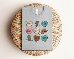 Valentine's Cowboy Shirt, Western Valentine Shirt, Valentines Heart Shirt, Retro Valentine Shirt, Valentine's Day Shirt, Valentines Day Gift