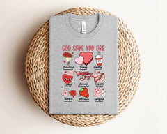 God Says You Are Valentine Shirt, Valentine's Day Shirt, Retro Valentines Tshirt, Valentines Day Gift For Her, Inspirational Valentine Shirt