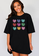 Valentines Heart Shirt, Retro Valentine Shirt, Girlfriend Tshirt, Valentines Teacher Tee, Cute Valentine Shirt, Valentine's Day Gift For Her