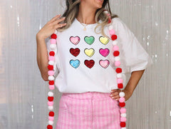 Valentine's Heart Shirt, Retro Valentine Shirt, Valentines Day Shirt, Women's Clothing, Cute Valentine Shirt, Valentines Gift For Teacher