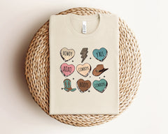Valentine's Cowboy Shirt, Western Valentine Shirt, Valentines Heart Shirt, Retro Valentine Shirt, Valentine's Day Shirt, Valentines Day Gift