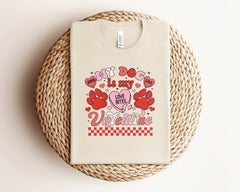 My Dog Is My Valentine Shirt, Dog Lover Gift, Cute Valentine Shirt, Dog Paw Tshirt, Retro Valentine, Valentine's Day Shirt, Dog Owner Gift