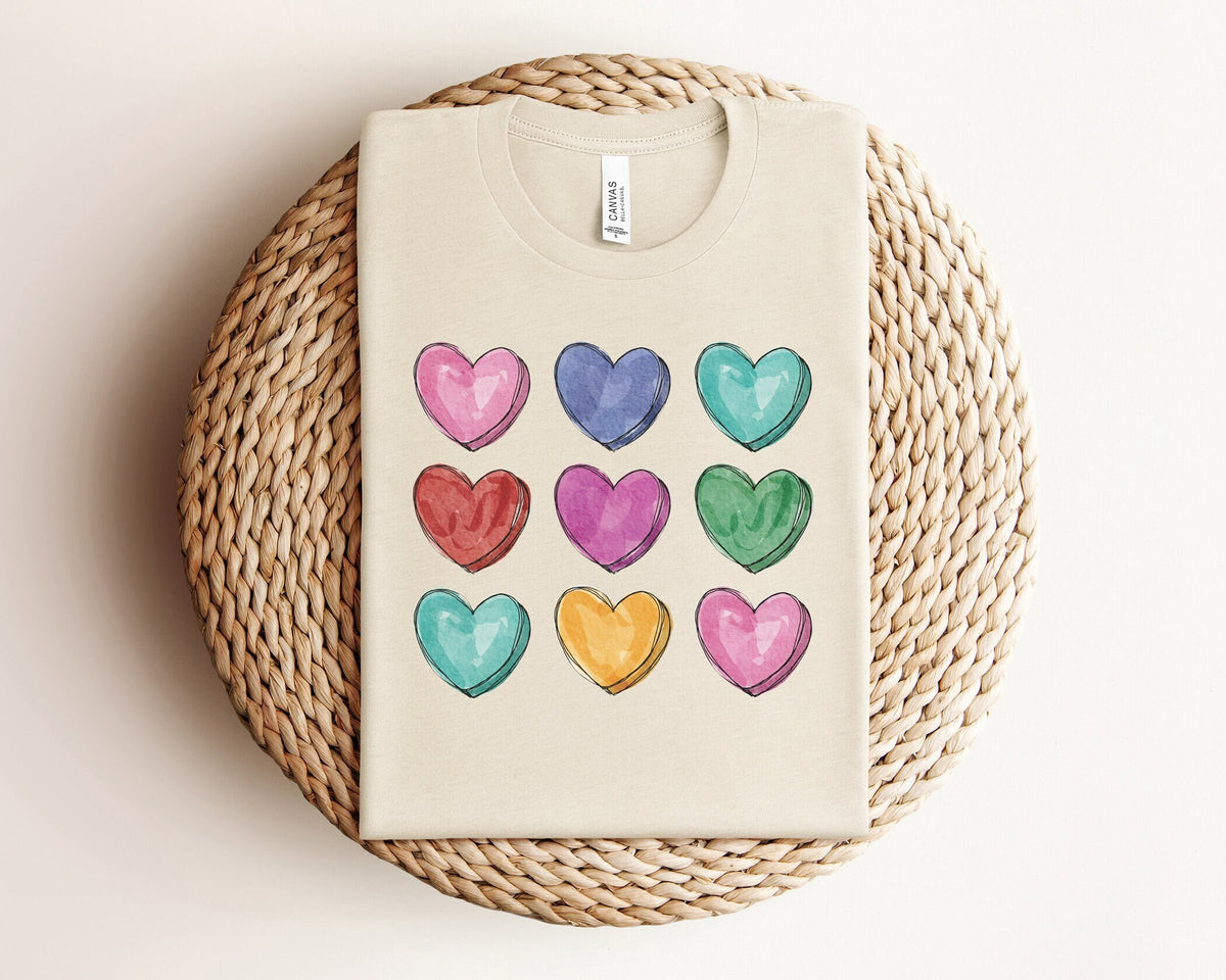 Valentines Heart Shirt, Retro Valentine Shirt, Girlfriend Tshirt, Valentines Teacher Tee, Cute Valentine Shirt, Valentine's Day Gift For Her