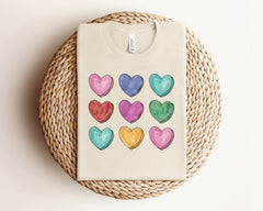 Valentines Heart Shirt, Retro Valentine Shirt, Girlfriend Tshirt, Valentines Teacher Tee, Cute Valentine Shirt, Valentine's Day Gift For Her
