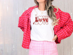 Love Shirt, Valentine's Day Shirt, Gift For Her, Valentines Heart Shirt, Cute Valentine Shirt, Valentines Day Gift, Retro Valentines Shirt