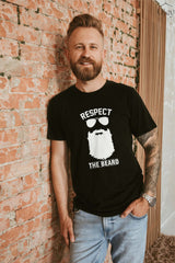Respect the Beard, Bearded Man Shirt, Fathers Day Gifts, Beard Lover Tshirt, Funny Dad Shirt, Shirt For Uncle, Retro Crewneck, Step Dad Gift